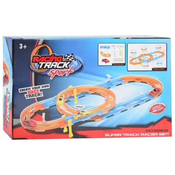 Super Track 24 bucăți Set pistă de curse cu mașină 1/64 imaginea 2