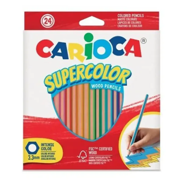 Supercolor creioane colorate 24 bucăți set - Carioca imaginea 1