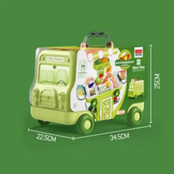 Set de joc supermarket în cutie cu roți de 37 de piese imaginea 2