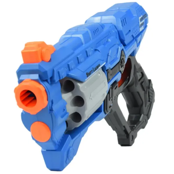 Swift Launcher: Pistol cu burete manual cu magazie rotativă si cartuse si tinta de 32 cm imaginea 2