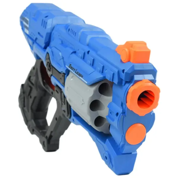 Swift Launcher: Pistol cu burete manual cu magazie rotativă si cartuse si tinta de 32 cm imaginea 3