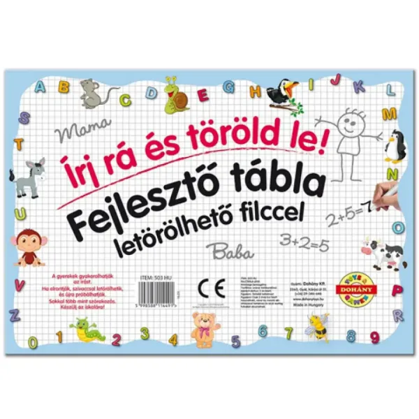 Tablă de desen pentru dezvoltarea abilităților cu marker șters: Numere - D-Toys imaginea 2
