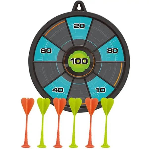 Tablă darts cu două fețe și cu săgeți ventuză imaginea 2