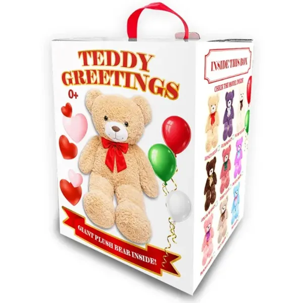 Teddy Greetings: Snow Wishes urs de pluș alb în cutie de cadou 120cm imaginea 2