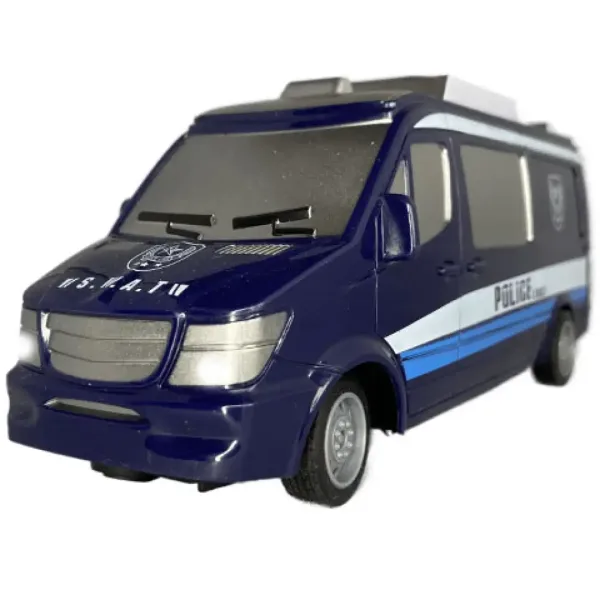Telecomandă RC SWAT Microbuz de politie cu lumină 27MHz scară 1/32 25cm imaginea 3
