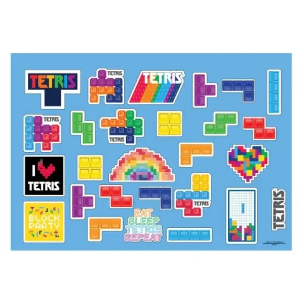 Tetris caiet de schițe cu abțibild și șablon imaginea 2