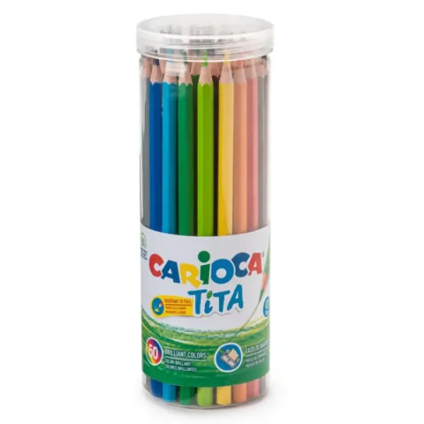 Tita creion colorat set 50 bucăți în cutie - Carioca imaginea 1