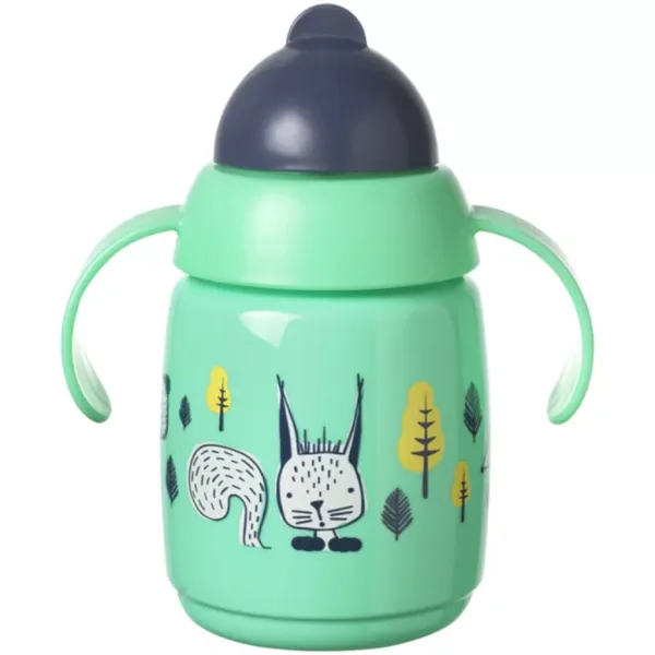 Tommee Tippee: Superstar Verde Pahar de Învățare cu Pai 300ml imaginea 2