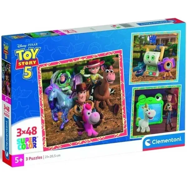 Toy Story 5 3x48db Super Color puzzle - Clementoni imaginea 1
