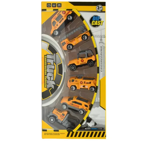 Truck Team: 6 bucăți set mașină industria constructiilor 1/64 imaginea 2