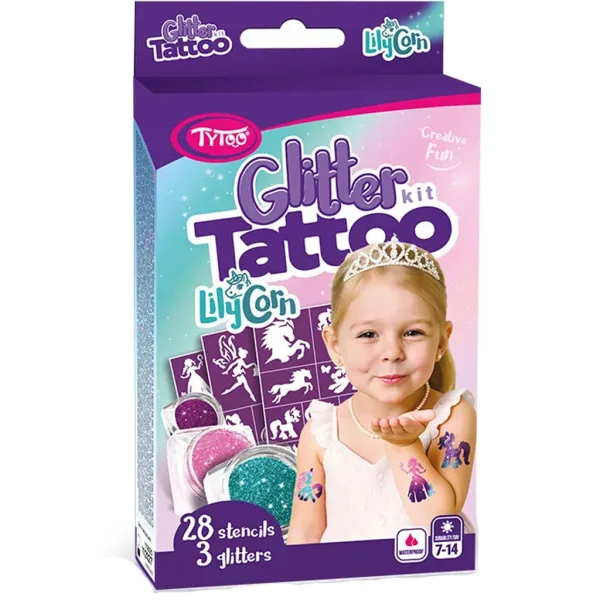 TyToo: Set de tatuaje cu sclipici LilyCorn imaginea 1