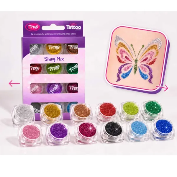 Tytoo: Shiny Mix – Set de sclipici strălucitor de 12 bucăți imaginea 2