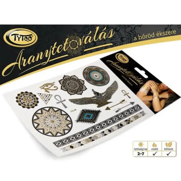 TyToo: Set de tatuaje temporar cu motive egiptene 21x15cm imaginea 2