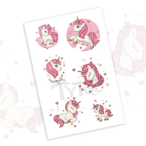 TyToo: Unicorn abțibild tatuaj imaginea 2