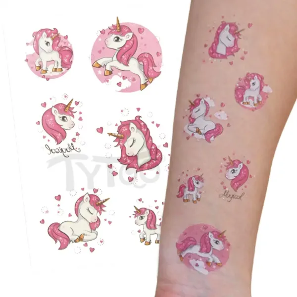 TyToo: Unicorn abțibild tatuaj imaginea 1