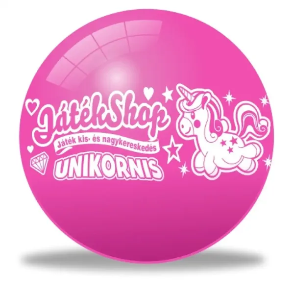 Unicorn roz minge de cauciuc 22cm imaginea 1