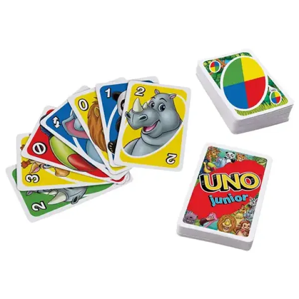 UNO Junior joc de cărți cu animale - Mattel imaginea 2