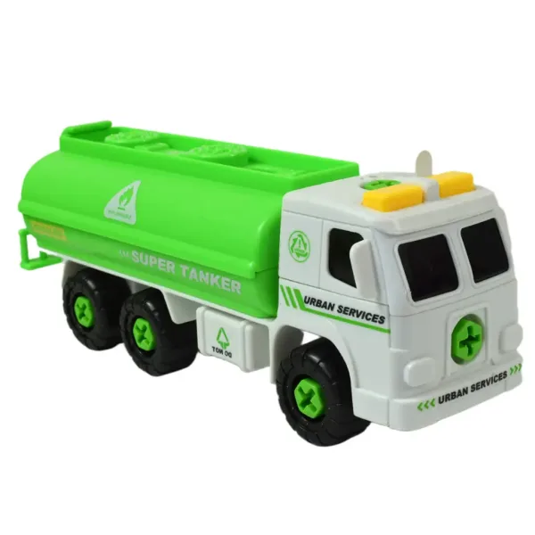 Urban Services: Camion cisternă care se poate dezasambla cu scule si sunet 20cm imaginea 3