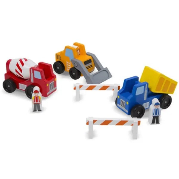 Vehicule de construcţii lemn şi figurine - Melissa & Doug imaginea 2