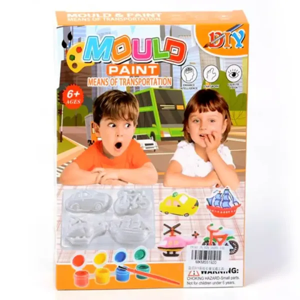 Vehicule set de gips cu pensulă care se poate colora imaginea 1
