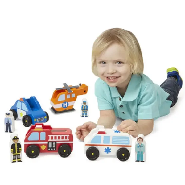 Vehicule şi figurine lemn - Melissa & Doug imaginea 3