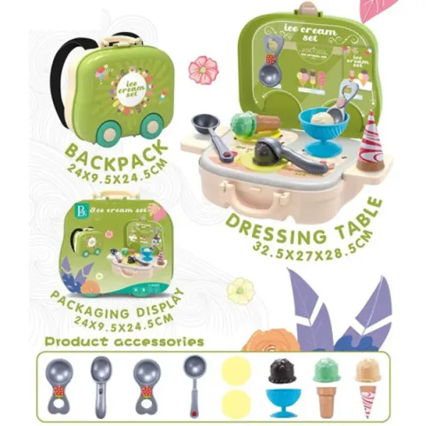 Verde 2in1 set de înghețată în valiză tip troler cu accesorii imaginea 1
