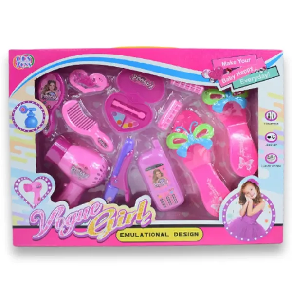 Vogue Girl: set de frumusețe din 10 piese cu pantofi, telefon și accesorii de coafură imaginea 6