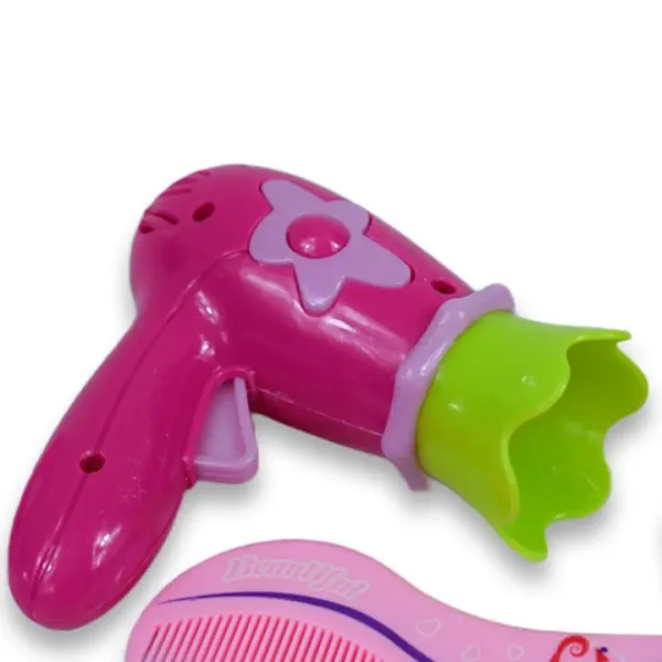 Vogue Girl: set de frumusețe din 11 piese, cu agrafe de păr, uscător de păr și telefon imaginea 3