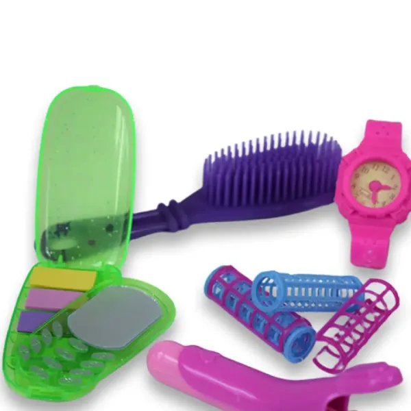 Vogue Girl: set de frumusețe din 11 piese, cu agrafe de păr, uscător de păr și telefon imaginea 4
