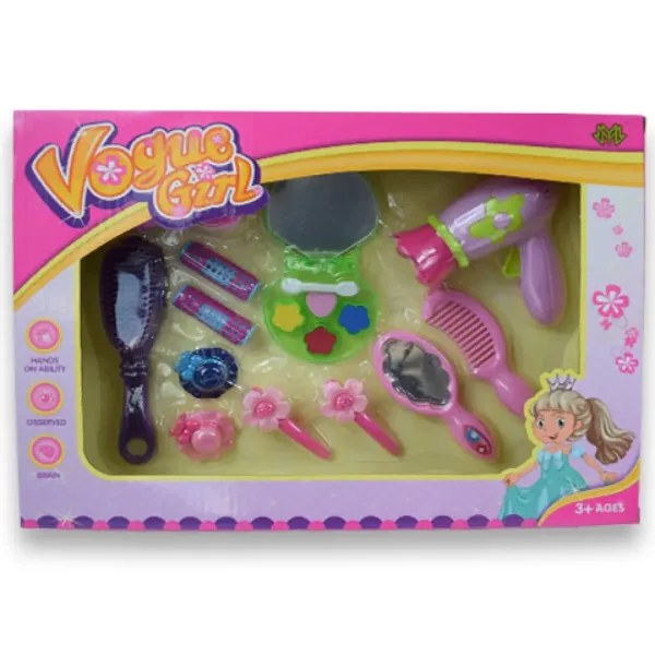 Vogue Girl: set de frumusețe din 13 piese cu agrafe, uscător de păr și accesorii imaginea 6