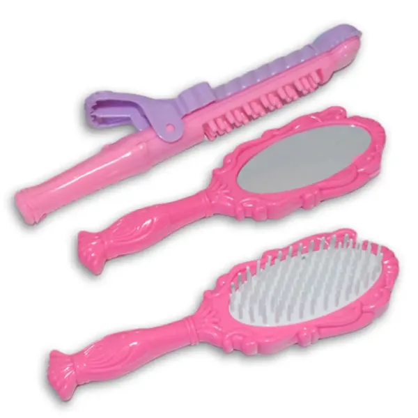Vouge Girl - Set de frumusețe roz din 9 piese cu palete de machiaj, uscător de păr și accesorii imaginea 4