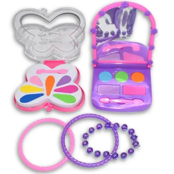 Vouge Girl - Set de frumusețe roz din 9 piese cu palete de machiaj, uscător de păr și accesorii imaginea 5