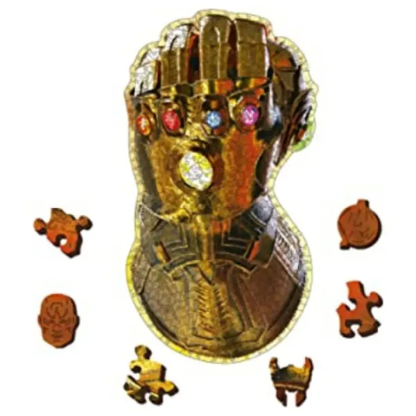 Wood Craft: Avengers Mănușa Infinitului 500+5 bucăți premium lemn puzzle - Trefl imaginea 2