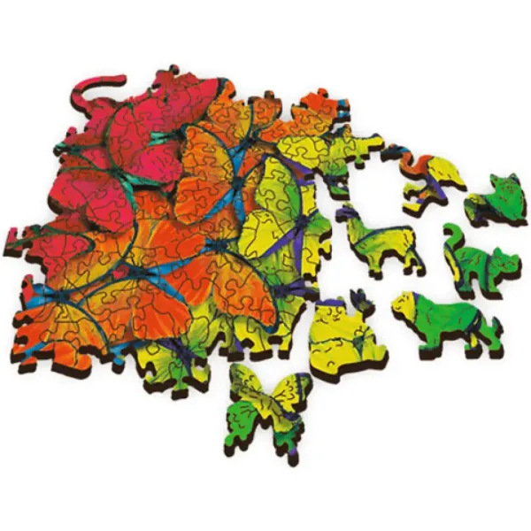 Wood Craft: Fluturi curcubeu lemn puzzle 500+1 bucăți - Trefl imaginea 3