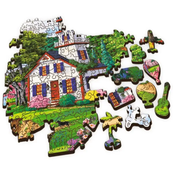 Wood Craft: Port de vară lemn puzzle 500+1 bucăți - Trefl imaginea 3