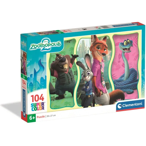 Zootropolis 2 104 piese Super Color Puzzle - Clementoni imaginea 1