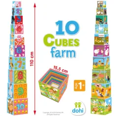 10 Cube Joc de construit cu cuburi - Fermă imaginea 3