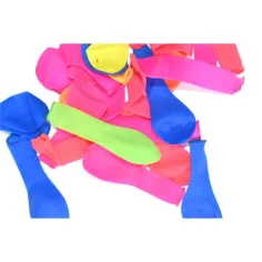 100 bucăți neon bombă de apă set cu un reductor care poate fi atașat la un știft imaginea 2