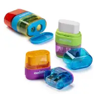 2 găuri ascuțitoare radieră mai multe culori - Carioca