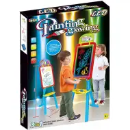 3 in 1 tablă desen două fețe culoarea albastru 40x6x59cm