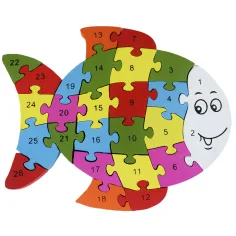 ABC - 123 puzzle educativ cu pești imaginea 2