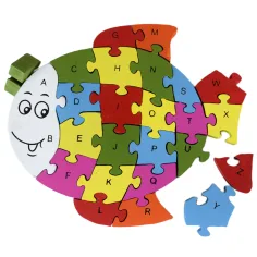 ABC - 123 puzzle educativ cu pești imaginea 3