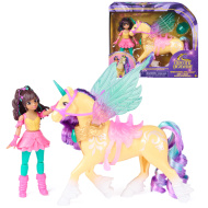 Academia Unicornilor: Păpușa Ava Wing Magic și set de joacă cu unicornul Leaf - Spin Master
