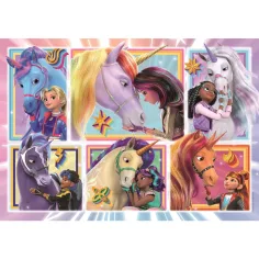 Academia Unicornilor împreună cu unicornii, puzzle Supercolor de 104 piese - Clementoni imaginea 2