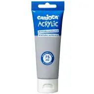 Acrilic 75ml vopsea acrilică culoare argintie - Carioca