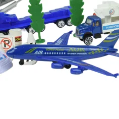 Aircraft: Set de jocuri aeroportuare cu vehicule, avioane și accesorii în două variante diferite. imaginea 7