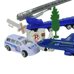 Aircraft: Set de jocuri aeroportuare cu vehicule, avioane și accesorii în două variante diferite. imaginea 8