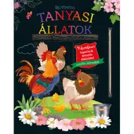 Animale ascunse de la fermă - Carte de colorat cu pagini de zgâriat și colorat