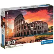 Apus de soare la Roma, puzzle HQC de 1000 de piese cu poster - Clementoni