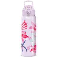 Ars Una: 3D Beach Flowers bidon metalic mov cu pereți dubli 700 ml